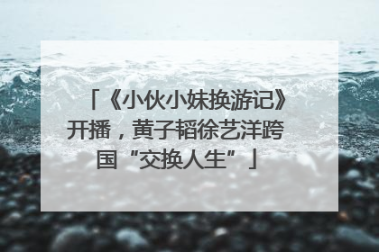 《小伙小妹换游记》开播，黄子韬徐艺洋跨国“交换人生”