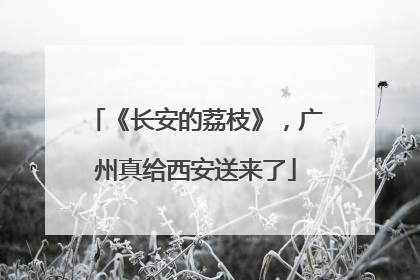 《长安的荔枝》，广州真给西安送来了