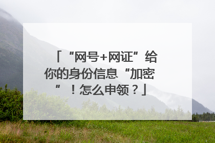 “网号+网证”给你的身份信息“加密”！怎么申领？