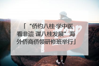 “侨约八桂·学中医 看非遗 谋八桂发展”海外侨商侨领研修班举行