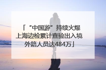 “中国游”持续火爆 上海边检累计查验出入境外籍人员达484万