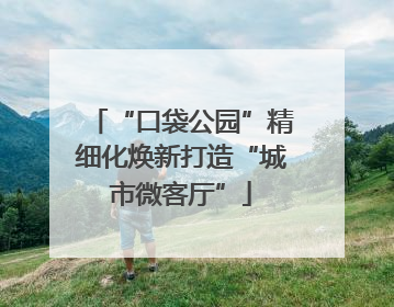 “口袋公园”精细化焕新打造“城市微客厅”