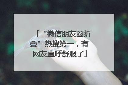 “微信朋友圈折叠”热搜第一，有网友直呼舒服了