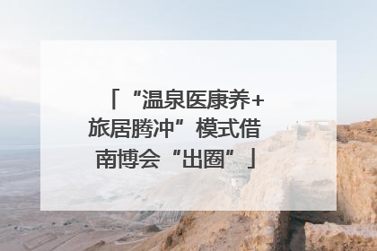 “温泉医康养+旅居腾冲”模式借南博会“出圈”