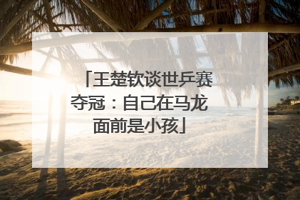 王楚钦谈世乒赛夺冠：自己在马龙面前是小孩