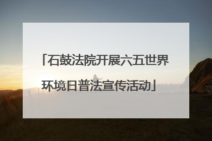 石鼓法院开展六五世界环境日普法宣传活动