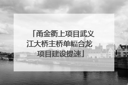 甬金衢上项目武义江大桥主桥单幅合龙 项目建设提速