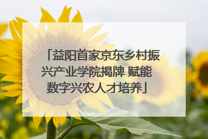 益阳首家京东乡村振兴产业学院揭牌 赋能数字兴农人才培养