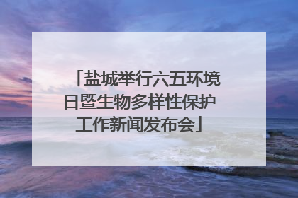 盐城举行六五环境日暨生物多样性保护工作新闻发布会