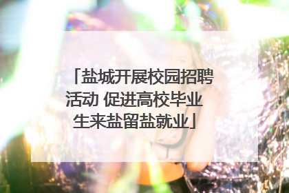 盐城开展校园招聘活动 促进高校毕业生来盐留盐就业