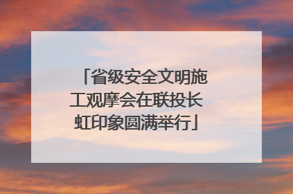 省级安全文明施工观摩会在联投长虹印象圆满举行
