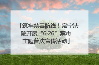 筑牢禁毒防线！常宁法院开展“6·26”禁毒主题普法宣传活动