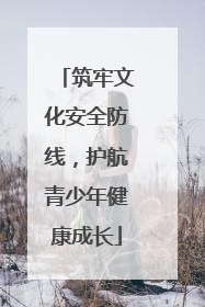 筑牢文化安全防线，护航青少年健康成长