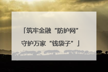 筑牢金融“防护网” 守护万家“钱袋子”