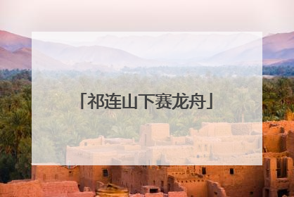 祁连山下赛龙舟