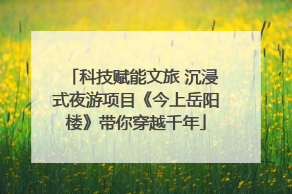 科技赋能文旅 沉浸式夜游项目《今上岳阳楼》带你穿越千年