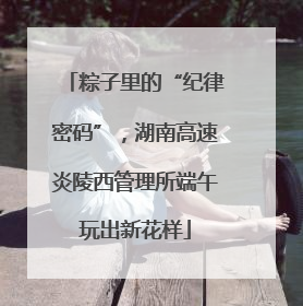 粽子里的“纪律密码”，湖南高速炎陵西管理所端午玩出新花样