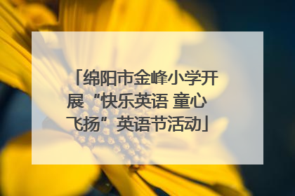 绵阳市金峰小学开展“快乐英语 童心飞扬”英语节活动