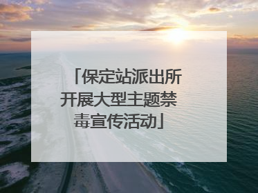 保定站派出所开展大型主题禁毒宣传活动