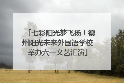 七彩阳光梦飞扬！德州阳光未来外国语学校举办六一文艺汇演