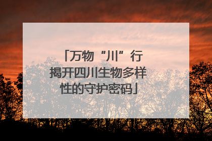 万物“川”行 揭开四川生物多样性的守护密码