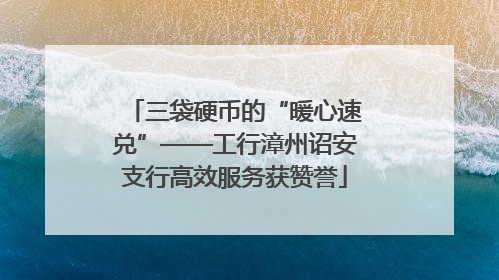 三袋硬币的“暖心速兑”——工行漳州诏安支行高效服务获赞誉