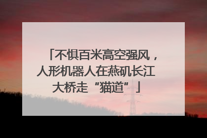 不惧百米高空强风，人形机器人在燕矶长江大桥走“猫道”