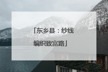 东乡县：纱线编织致富路