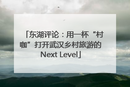 东湖评论：用一杯“村咖”打开武汉乡村旅游的Next Level