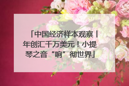 中国经济样本观察丨年创汇千万美元！小提琴之音“响”彻世界