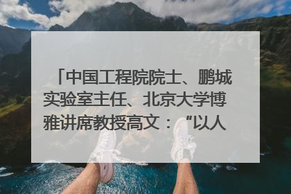 中国工程院院士、鹏城实验室主任、北京大学博雅讲席教授高文：“以人为本 智能向善” 推动文化与科技相生相促｜聚焦2025文化强国建设高峰论坛