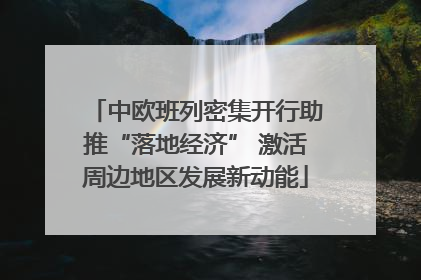 中欧班列密集开行助推“落地经济” 激活周边地区发展新动能