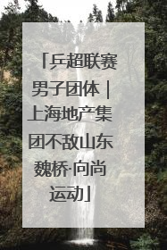 乒超联赛男子团体｜上海地产集团不敌山东魏桥·向尚运动