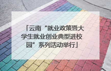云南“就业政策暨大学生就业创业典型进校园”系列活动举行
