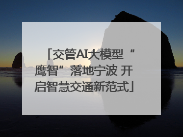交管AI大模型“鹰智”落地宁波 开启智慧交通新范式