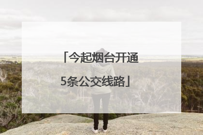 今起烟台开通5条公交线路