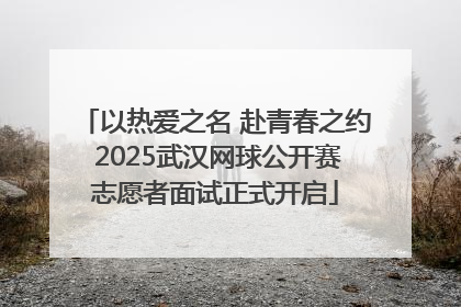 以热爱之名 赴青春之约 2025武汉网球公开赛志愿者面试正式开启