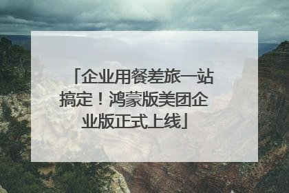 企业用餐差旅一站搞定！鸿蒙版美团企业版正式上线