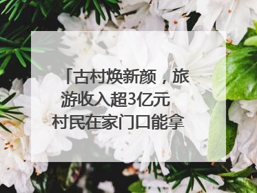 古村焕新颜，旅游收入超3亿元 村民在家门口能拿3份工资｜万千气象看四川