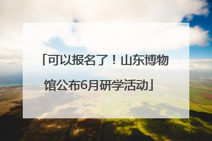 可以报名了！山东博物馆公布6月研学活动