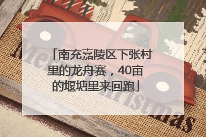 南充嘉陵区下张村里的龙舟赛，40亩的堰塘里来回跑