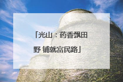 光山：药香飘田野 铺就富民路