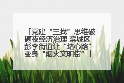党建“三找”思维破题夜经济治理 滨城区彭李街道让“堵心路”变身“烟火文明街”