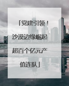 党建引领！沙漠边缘崛起超百个亿元产值连队
