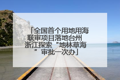 全国首个用地用海联审项目落地台州 浙江探索“地林草海”审批一次办