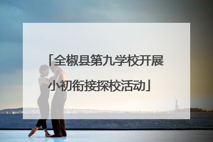 全椒县第九学校开展小初衔接探校活动