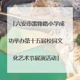六安市雷锋路小学成功举办第十五届校园文化艺术节展演活动