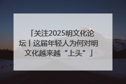 关注2025明文化论坛丨这届年轻人为何对明文化越来越“上头”