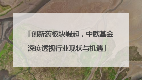 创新药板块崛起，中欧基金深度透视行业现状与机遇