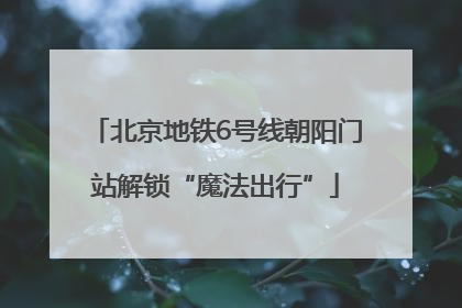北京地铁6号线朝阳门站解锁“魔法出行”